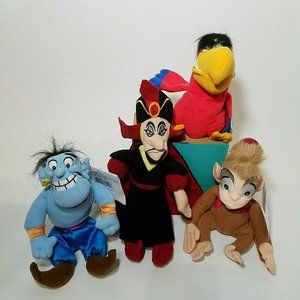 Aladin Disney Beanie Set 4 Genie, Iago, Abu, Jafar